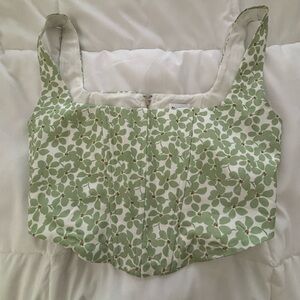 Princess Polly Green Floral Bonnet
